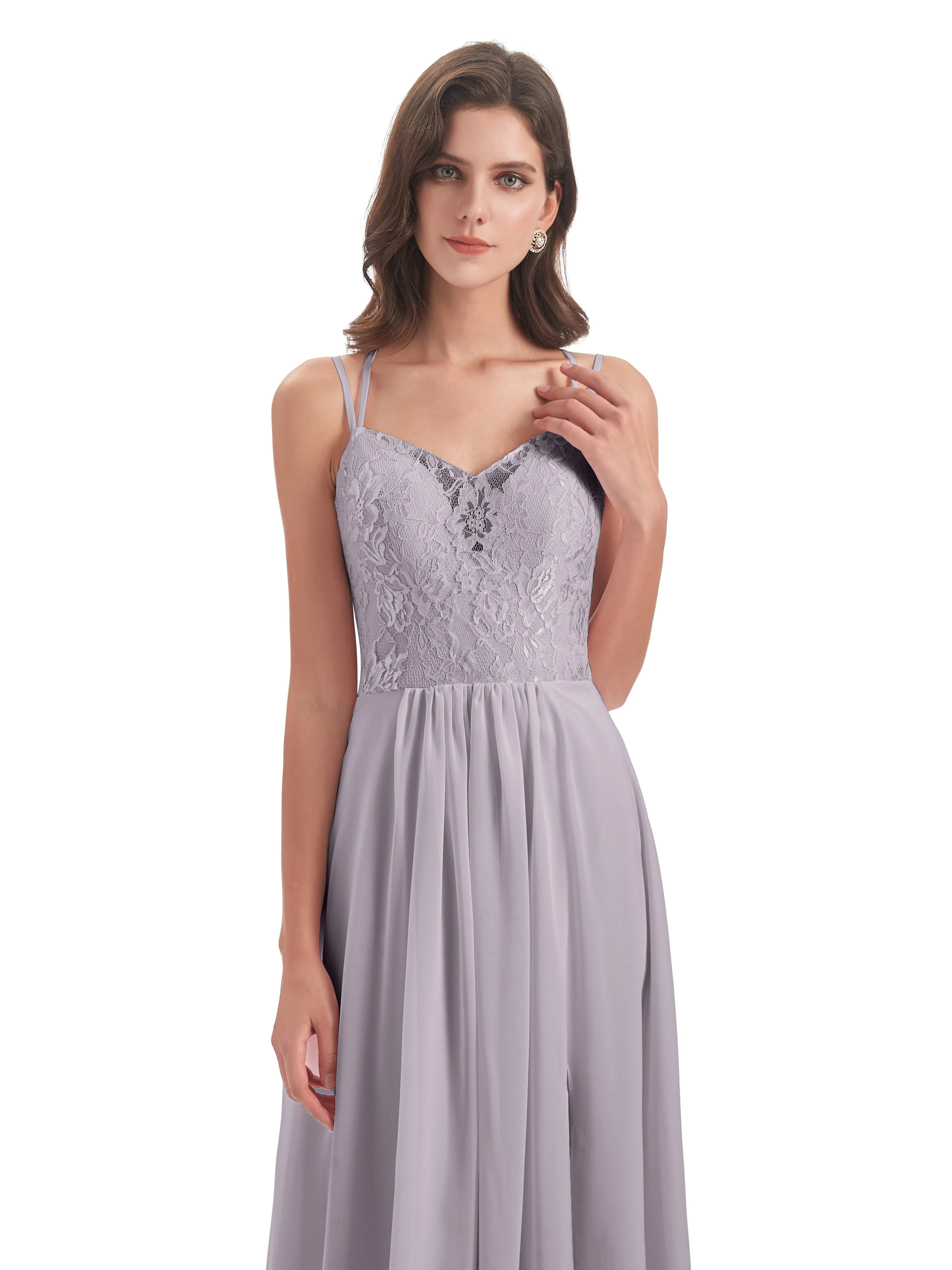 Heidi Elegant Spaghetti Straps Long Bridesmaid Dresses