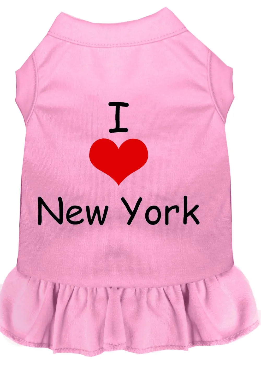 I Heart New York Screen Print Dress Light Pink Med (12)