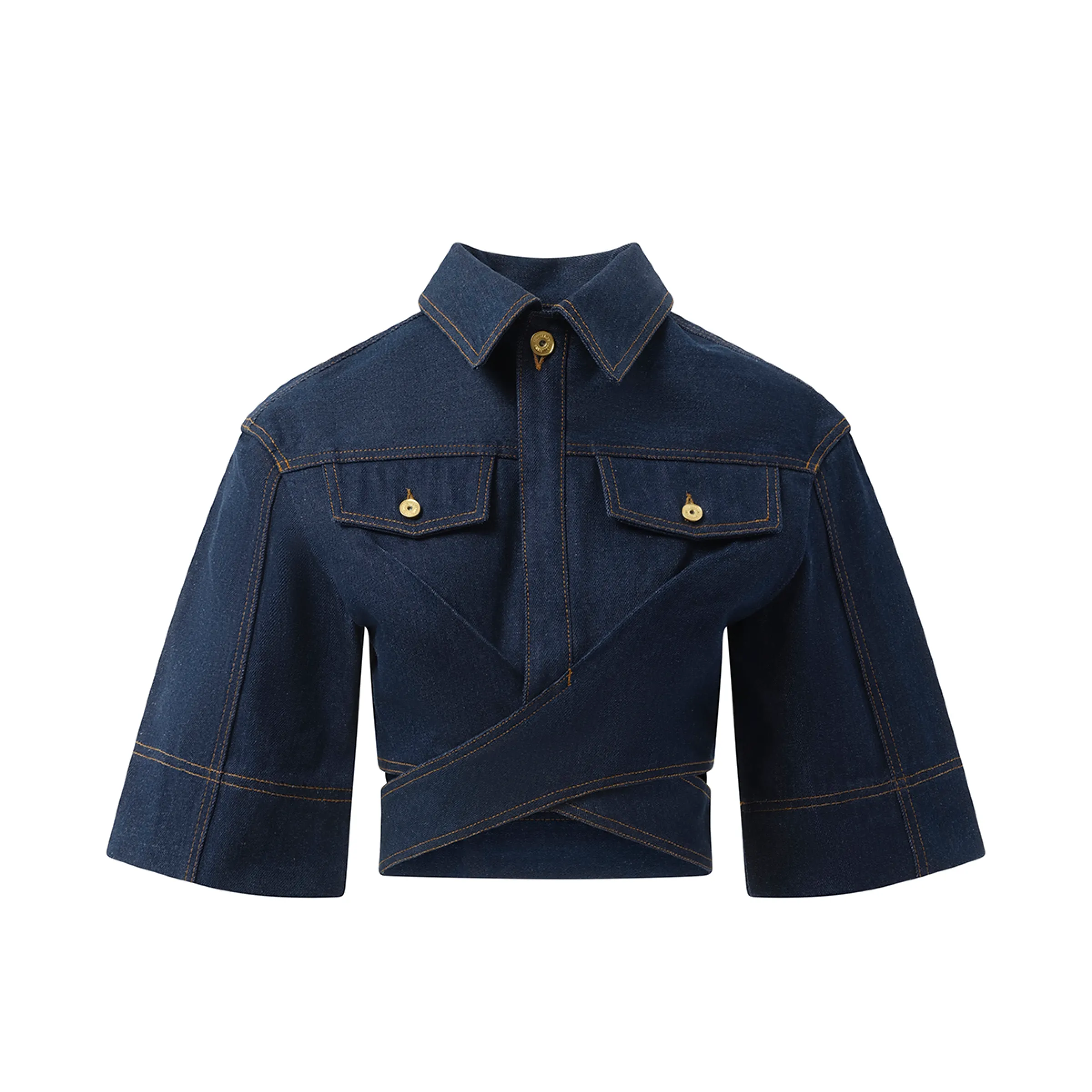 Le Haut De-Nimes Shirt in Navy/Tabac