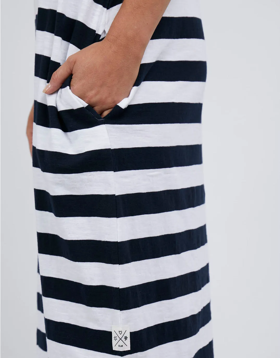 Maeve Stripe Midi Dress - Navy/White Stripe