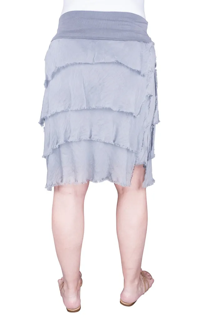 Marisa Silk Ruffle Skirt (SS203)