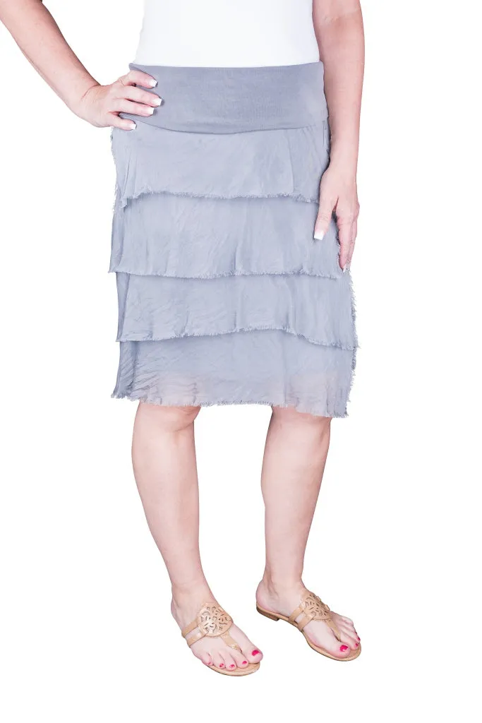 Marisa Silk Ruffle Skirt (SS203)