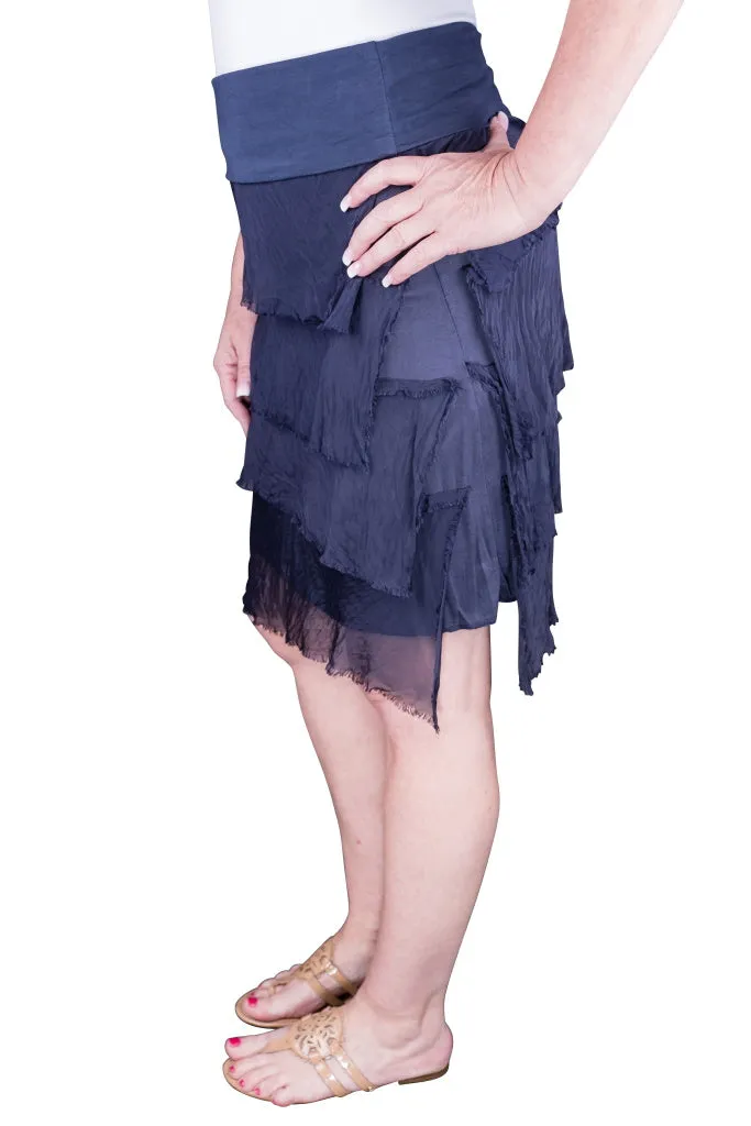 Marisa Silk Ruffle Skirt (SS203)