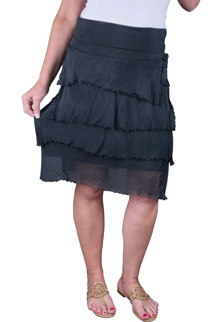 Marisa Silk Ruffle Skirt (SS203)