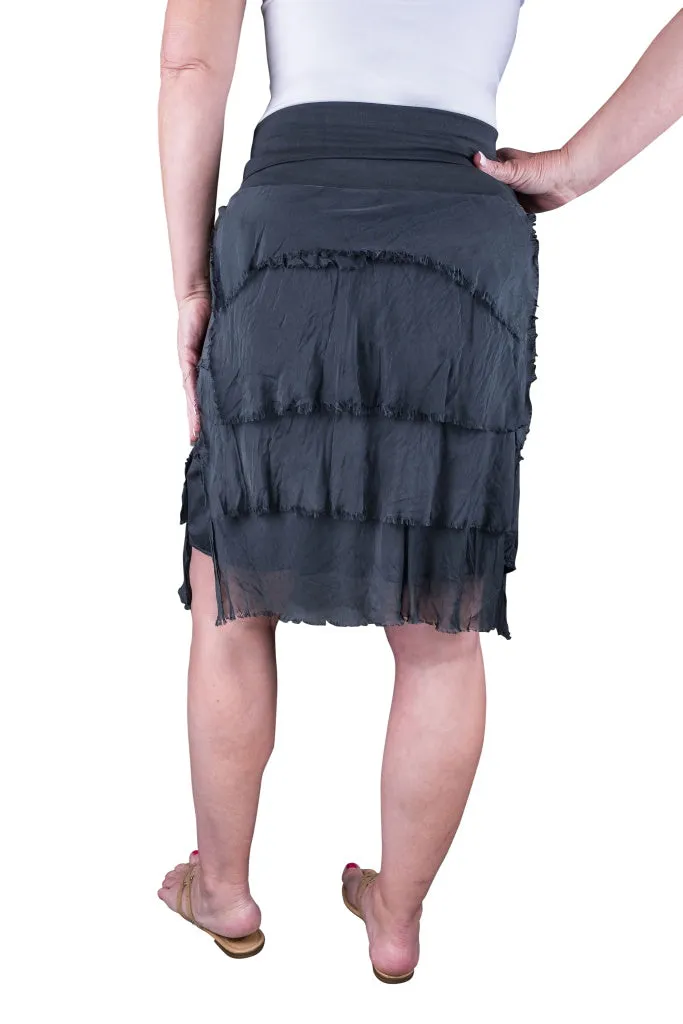 Marisa Silk Ruffle Skirt (SS203)