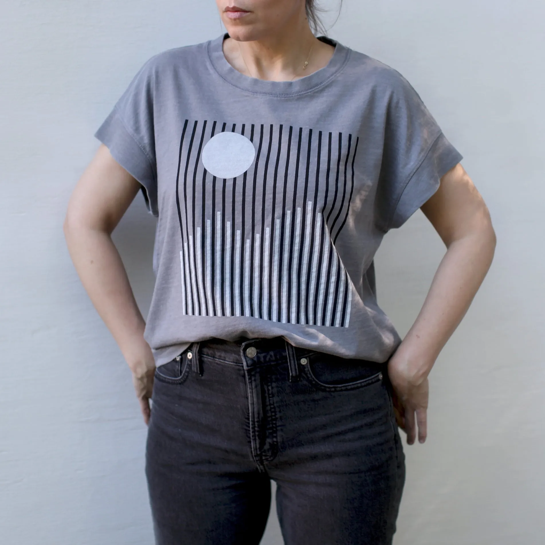 NEW! Glacier Geometric Alpine Mountain Rolled Cuff Muscle Tee by Blackbird Supply Co.