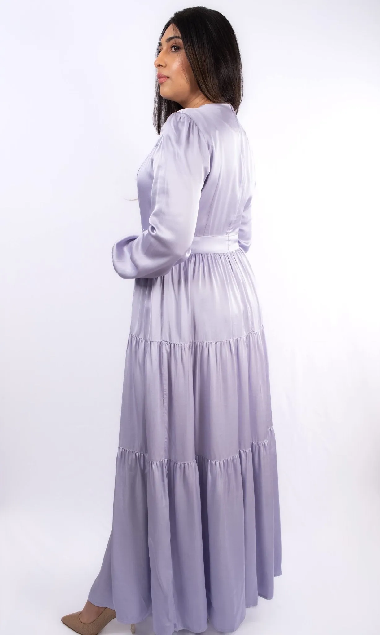 Perfect Elegant Dress for Every Occasion Lilac Colour long Sleeves Dress