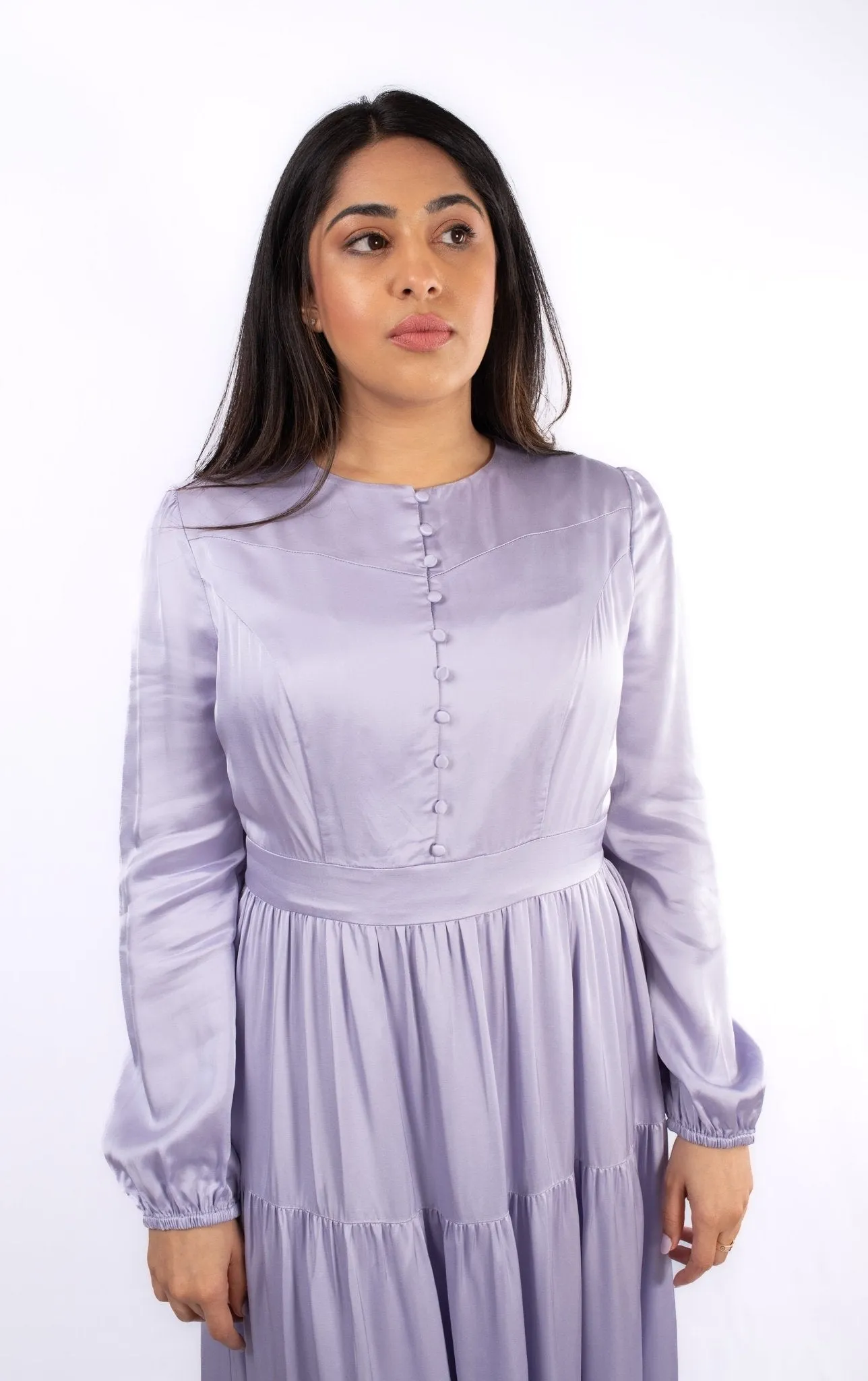 Perfect Elegant Dress for Every Occasion Lilac Colour long Sleeves Dress