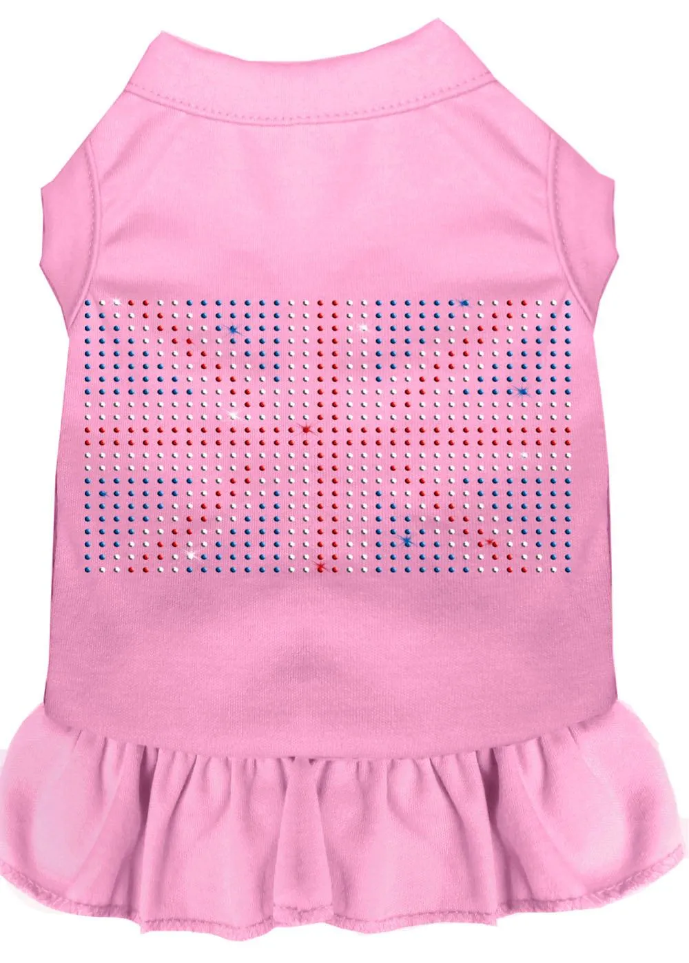 Rhinestone British Flag Dress Light Pink Lg (14)