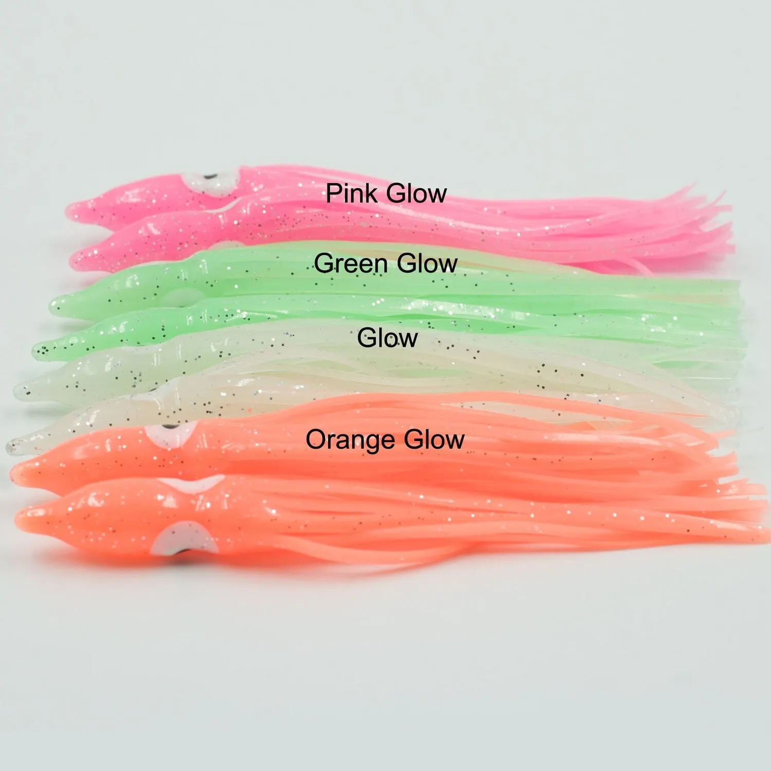 Run Off Super Glow Squid Skirts - 6, 12, 18 pc packages - 3" & 4.5" length