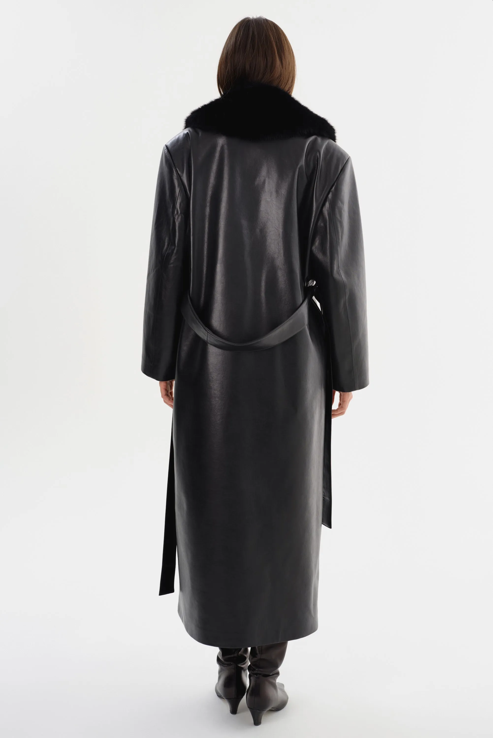 SARITA | Recycled Leather Maxi Coat