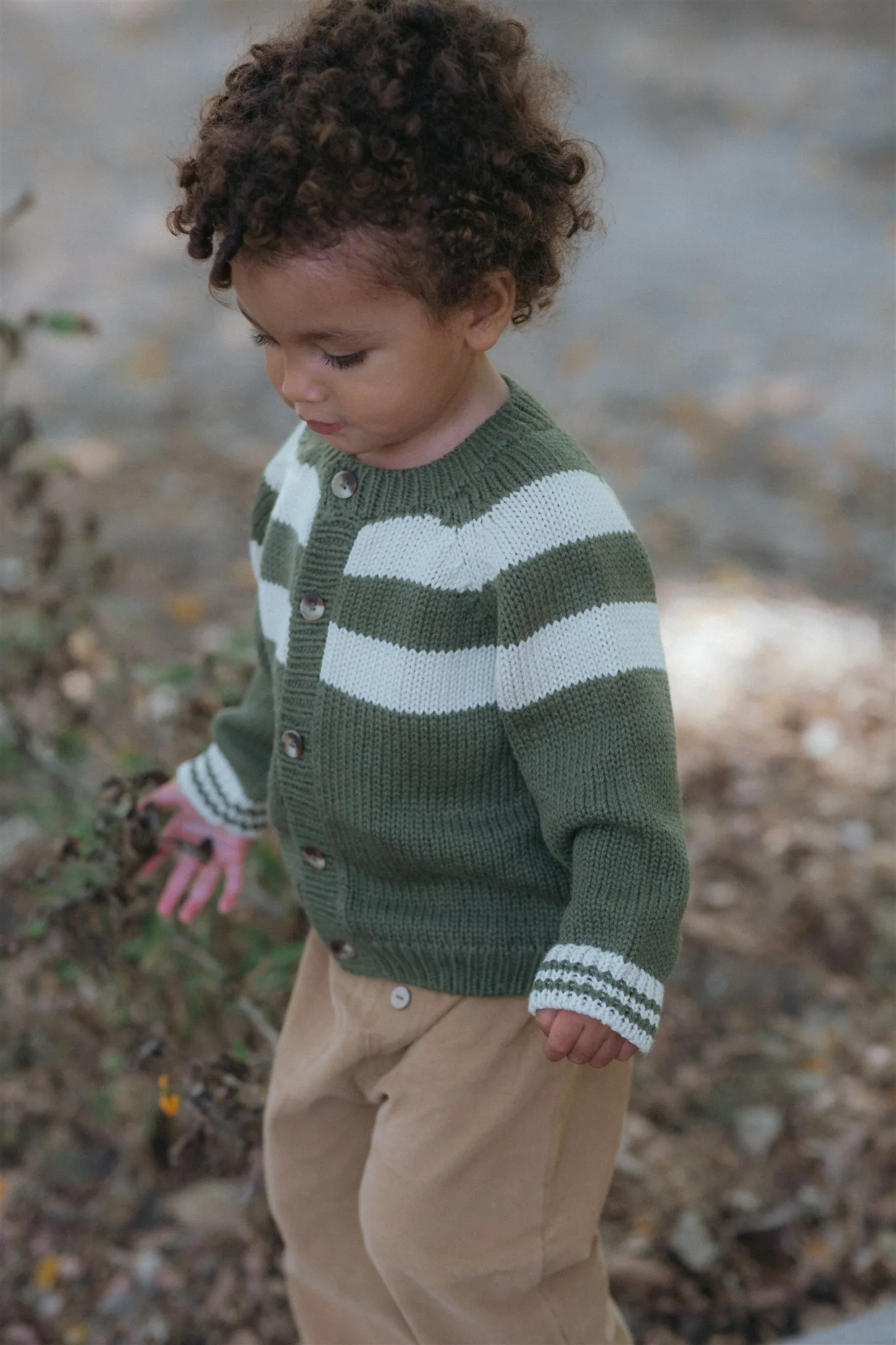 School Cardigan - Green