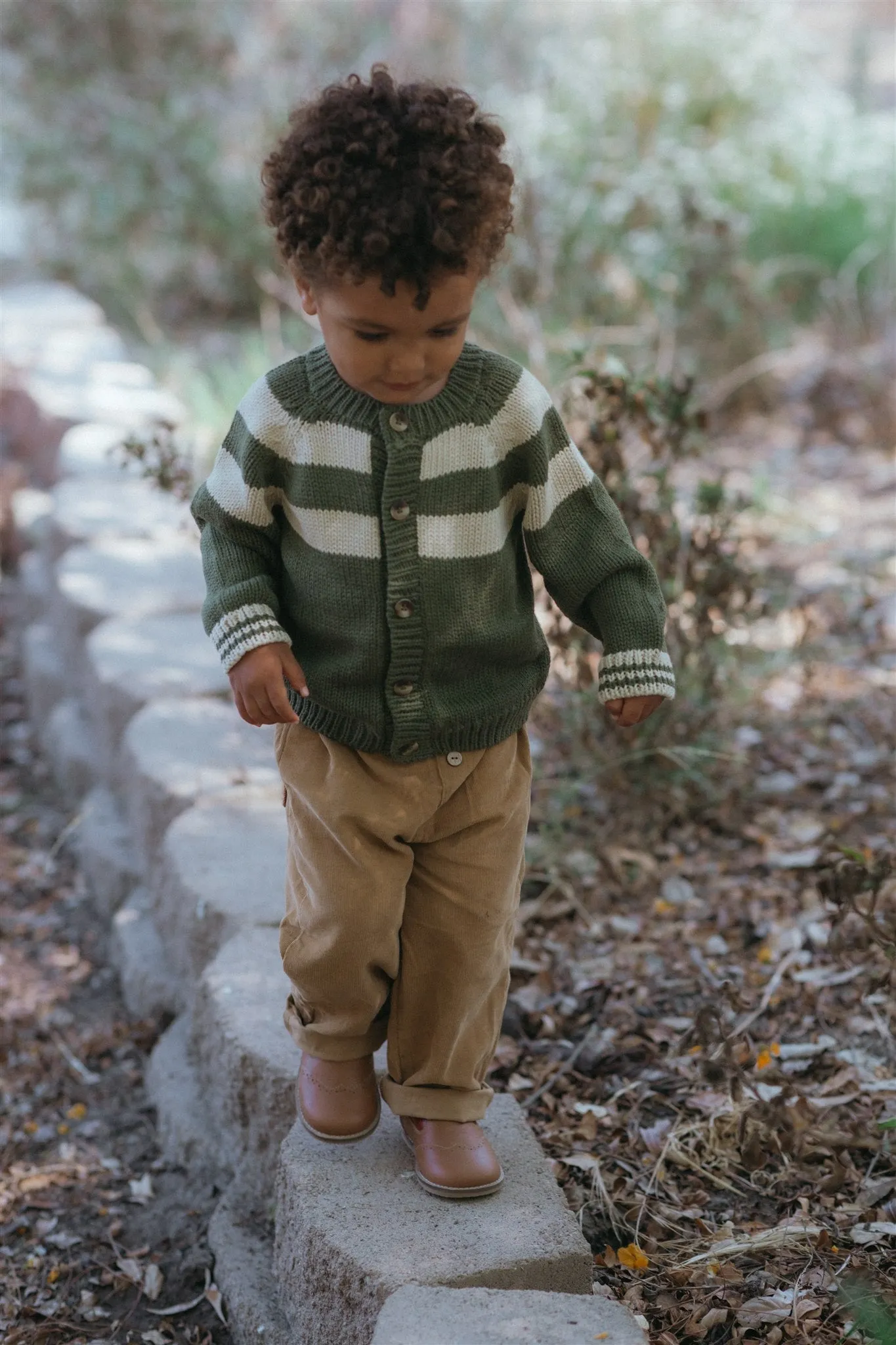 School Cardigan - Green