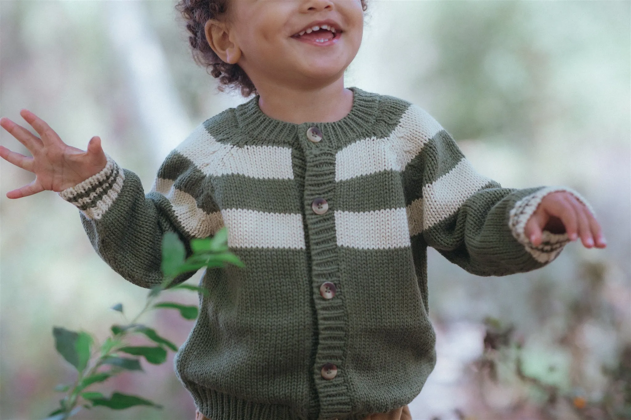 School Cardigan - Green