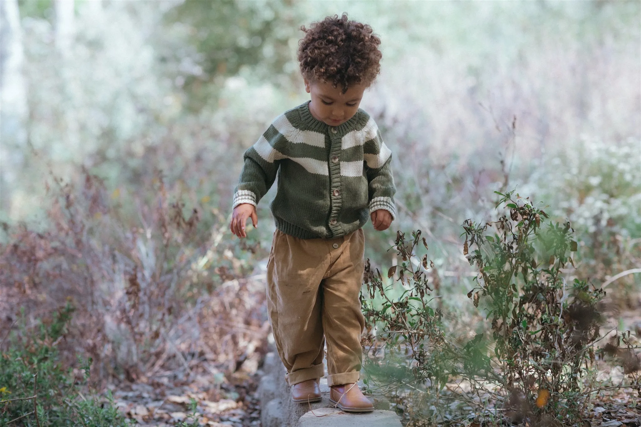 School Cardigan - Green