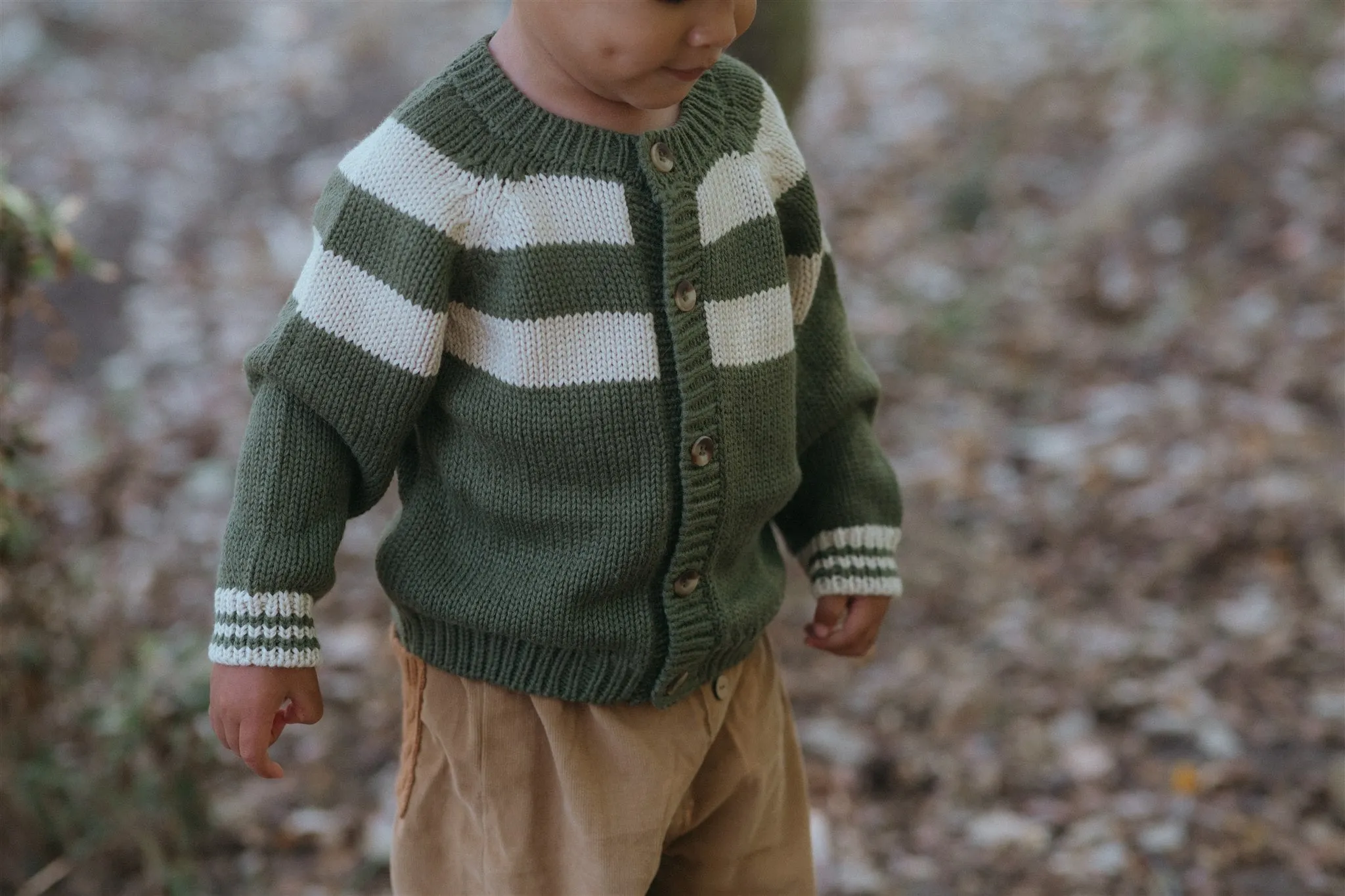 School Cardigan - Green