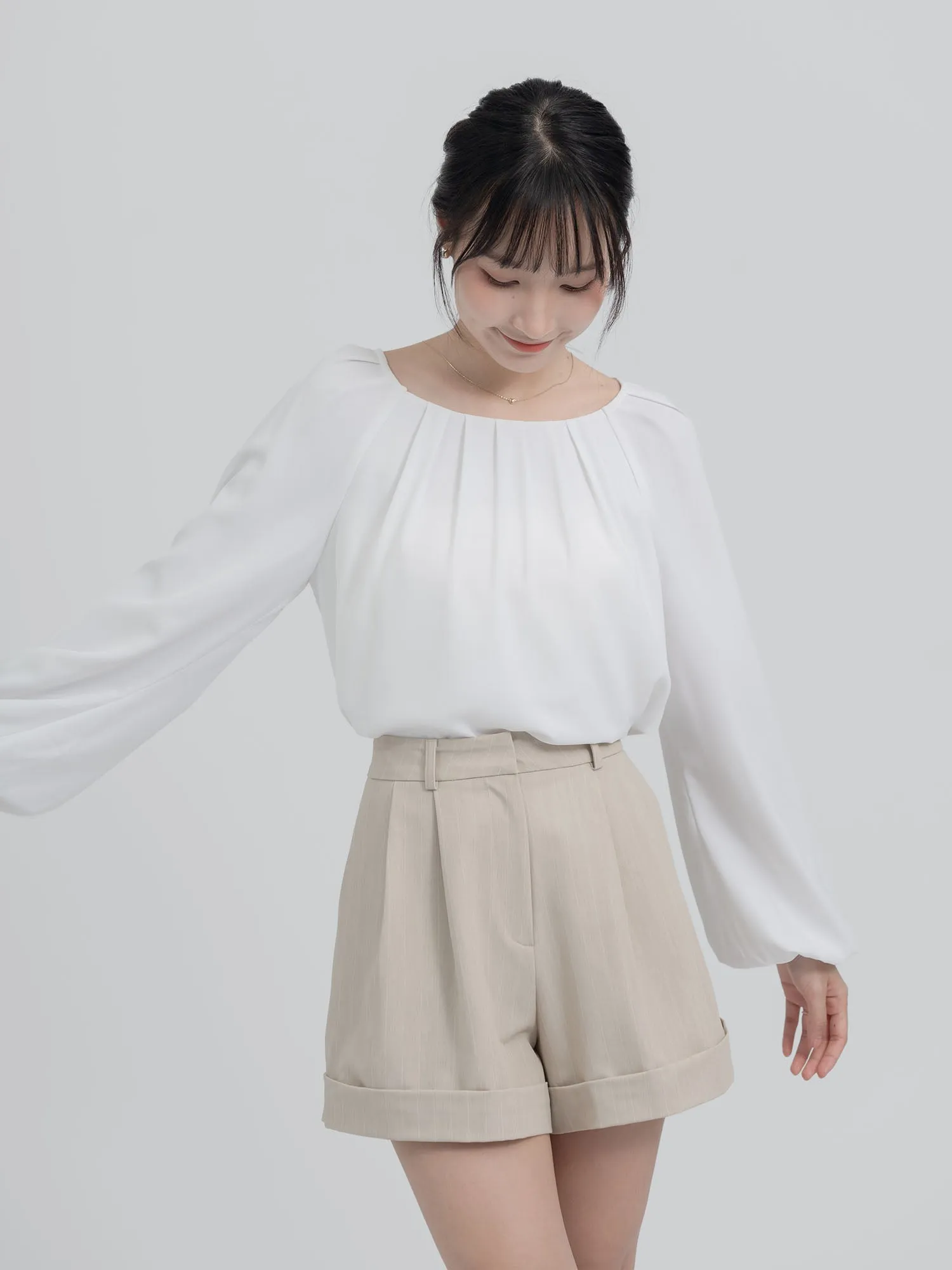 Serafina Pleated Flowy Top