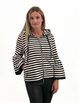 Stripe Hooded Jacket