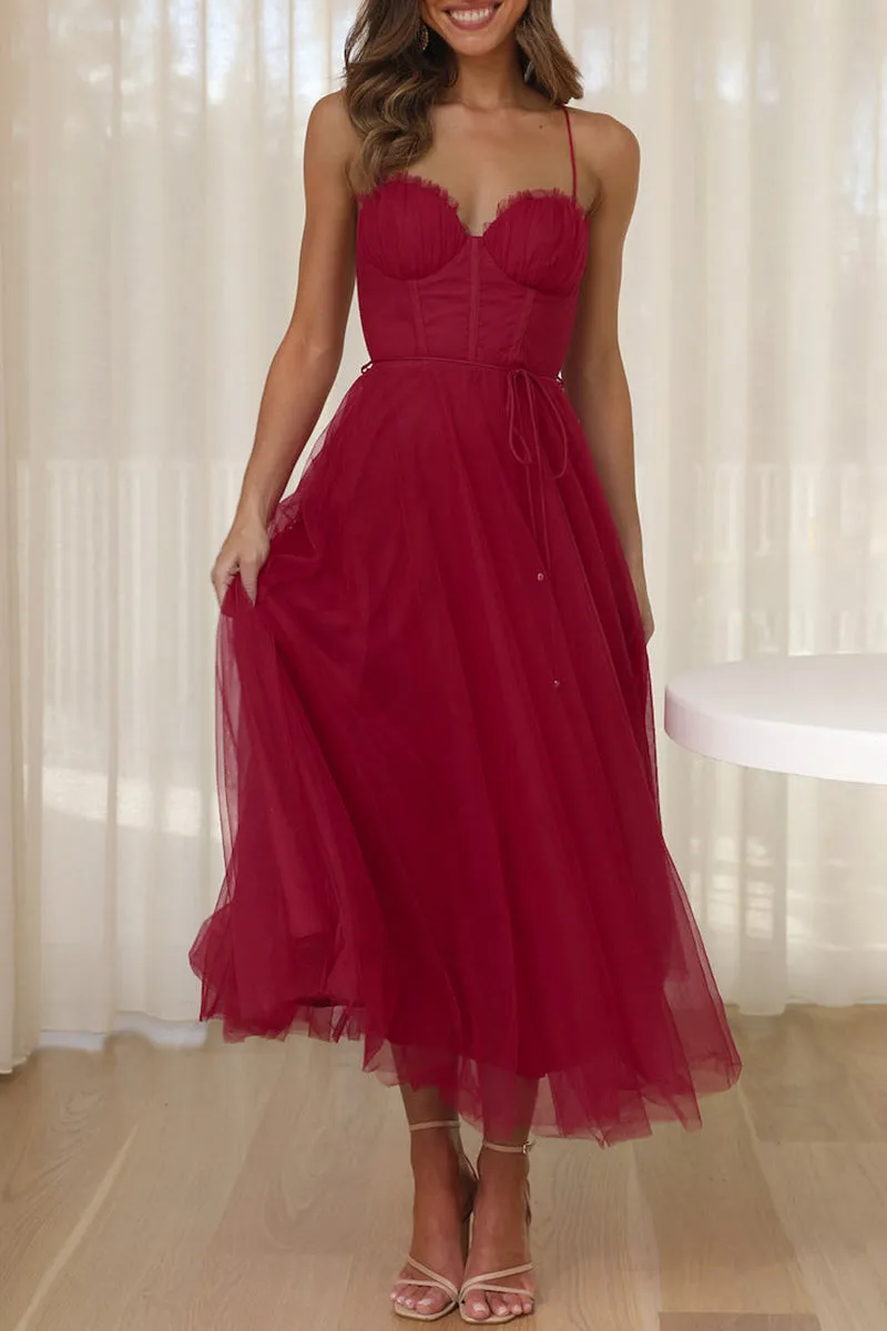 Sweet Elegant Solid Solid Color V Neck Princess Dresses