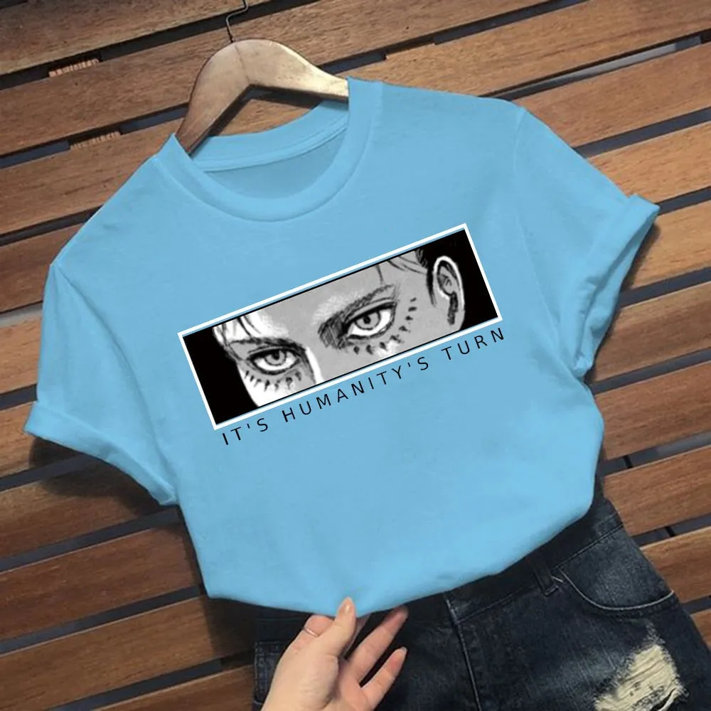 T-Shirt Eren Yeager Attack on Titan (Colors Available)