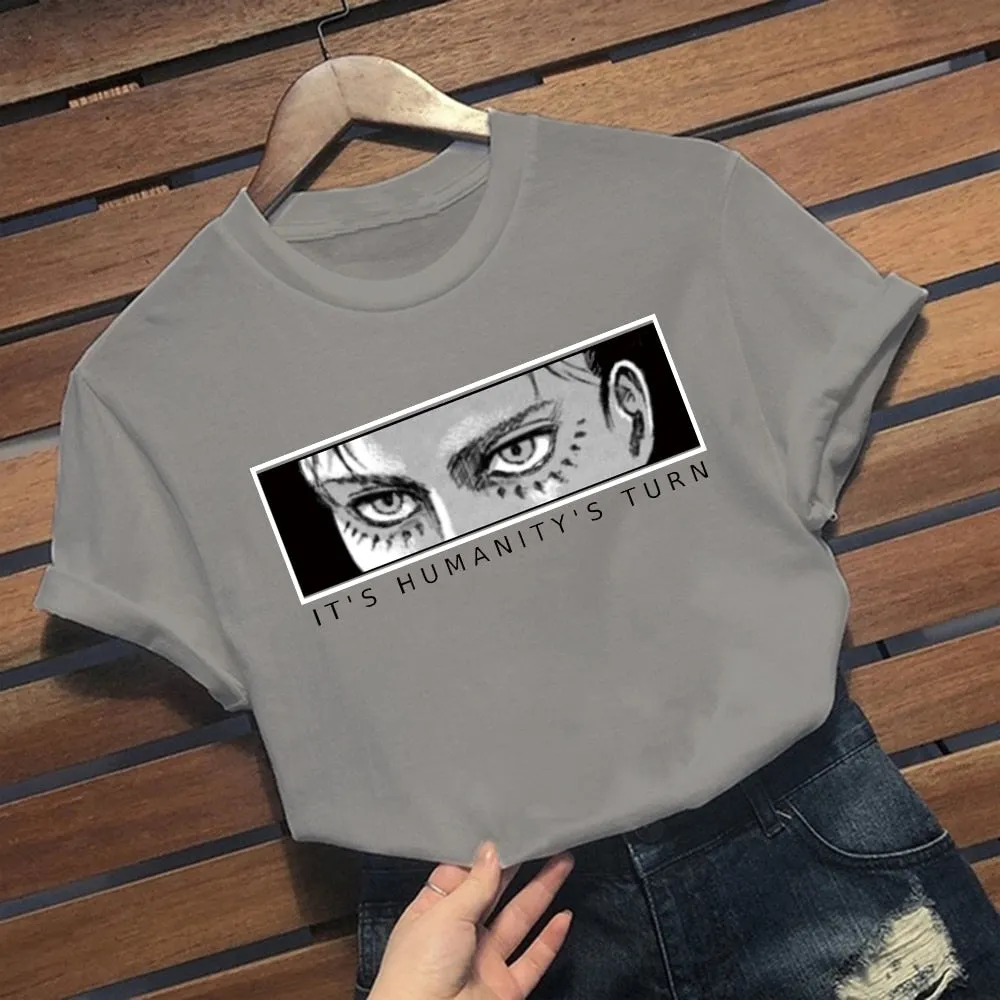 T-Shirt Eren Yeager Attack on Titan (Colors Available)