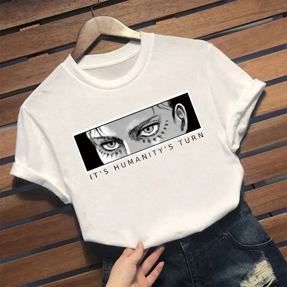 T-Shirt Eren Yeager Attack on Titan (Colors Available)