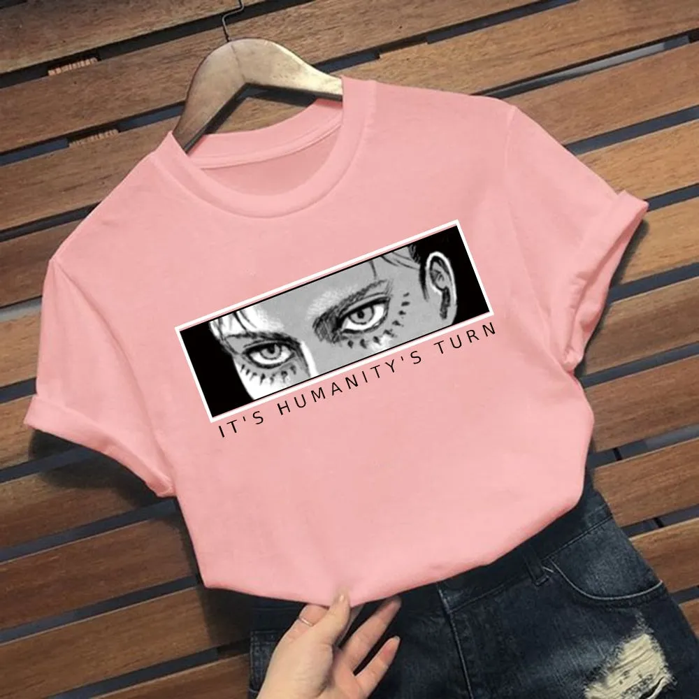 T-Shirt Eren Yeager Attack on Titan (Colors Available)