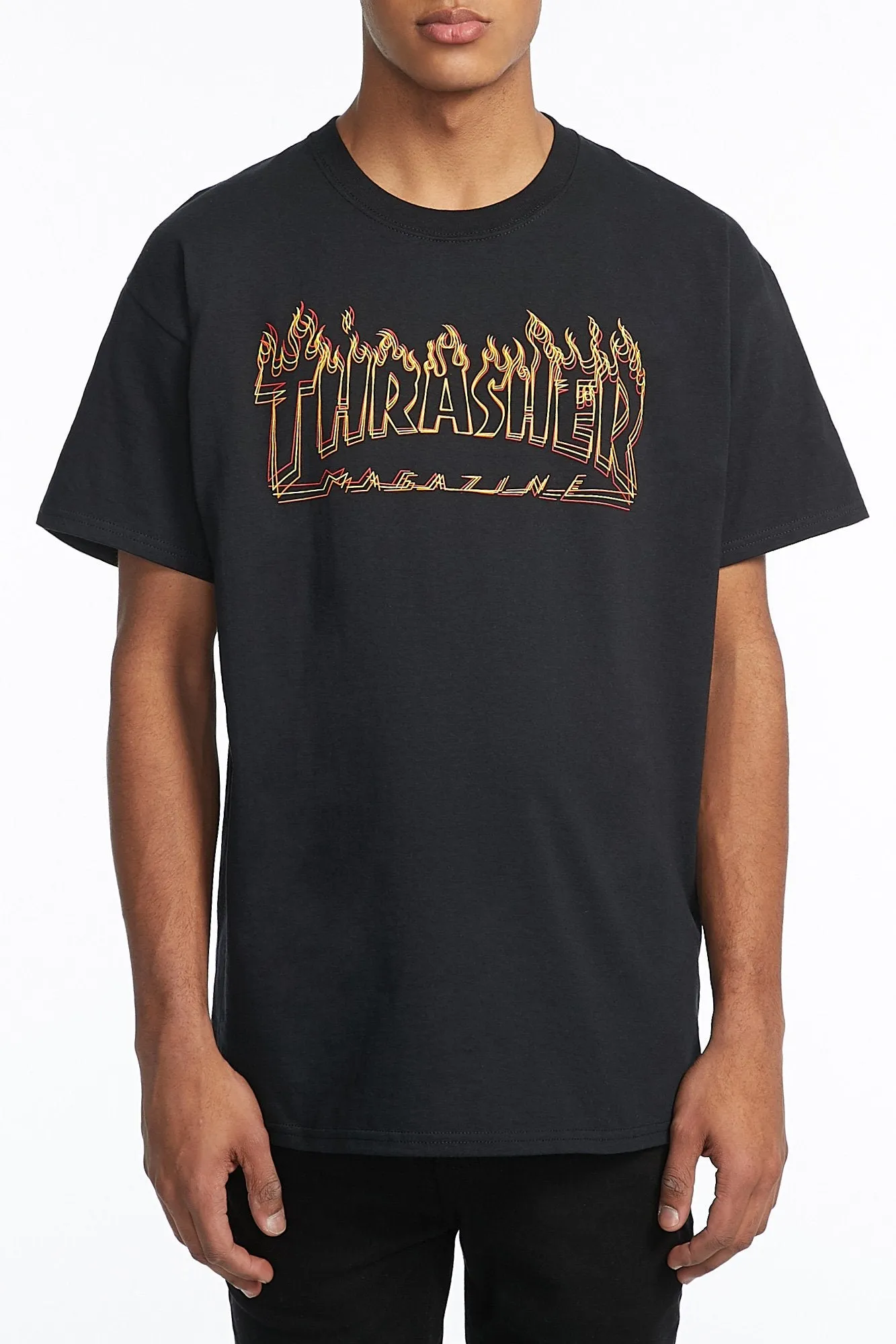 Thrasher Guys Skate Mag Richter Flame Tee