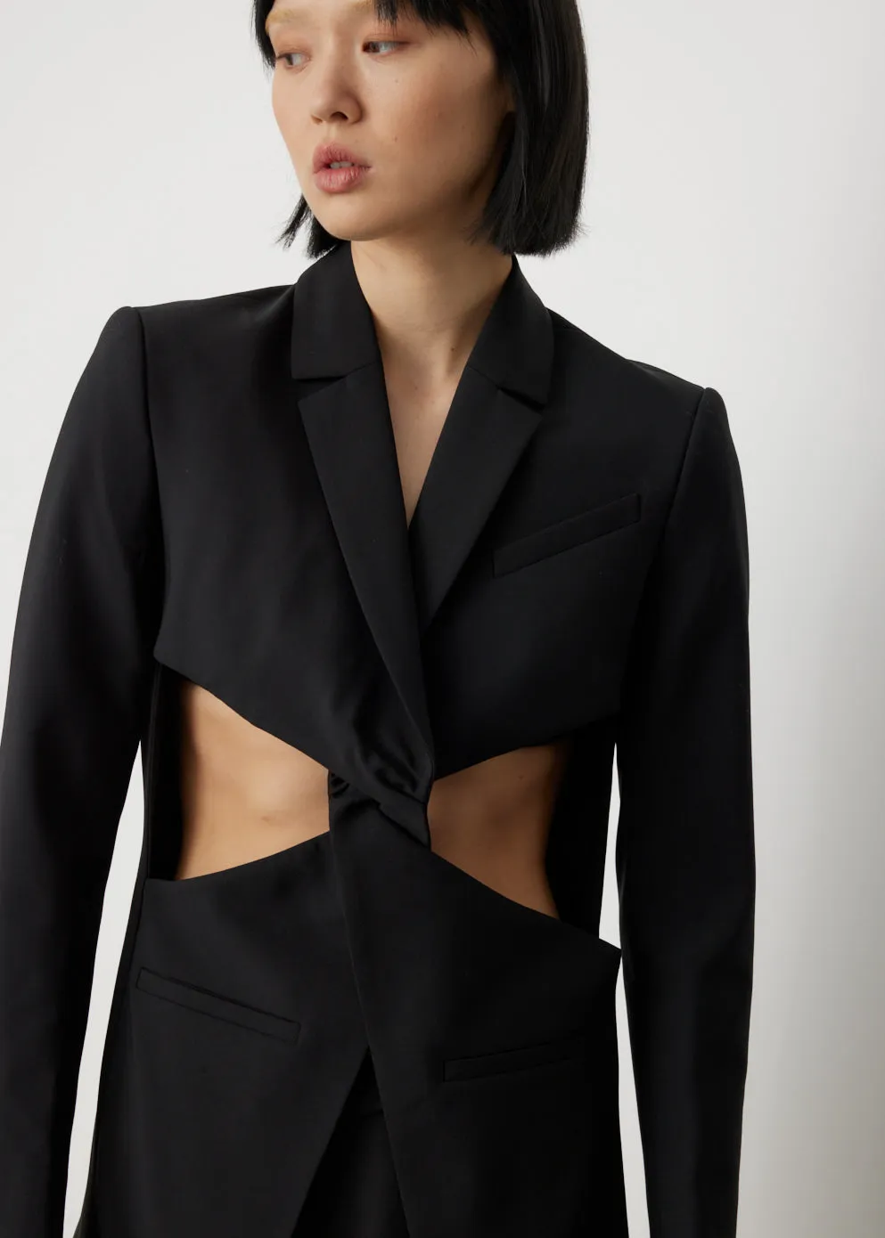 Twisted Cut Out Tailored Jacket