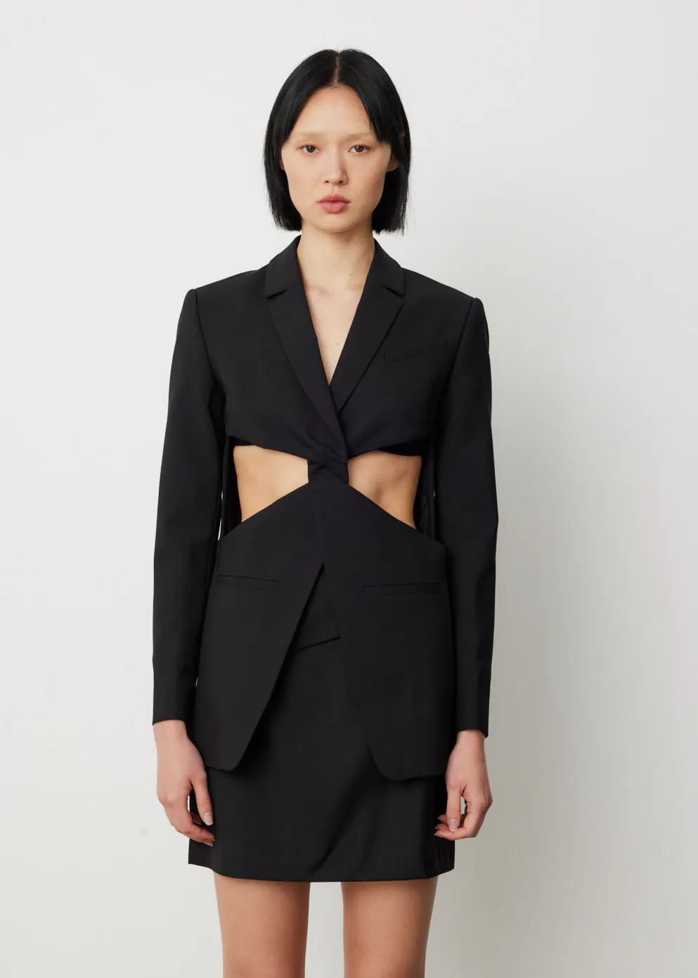 Twisted Cut Out Tailored Jacket