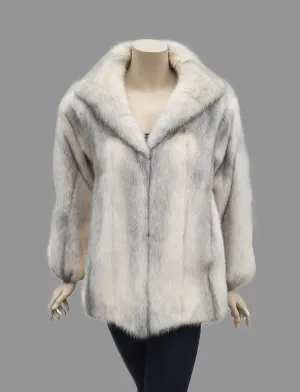 Vintage Gray Cross Mink Jacket -S