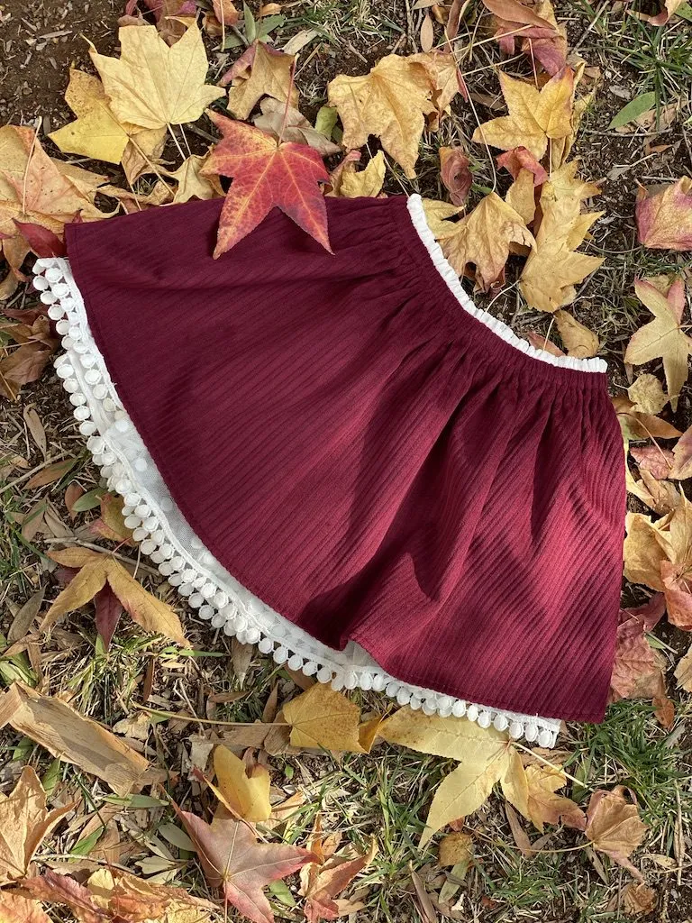 VIOLET SKIRT BURGUNDY