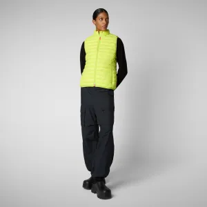 Women's Animal free Puffer Vest Charlotte in Lichen Green