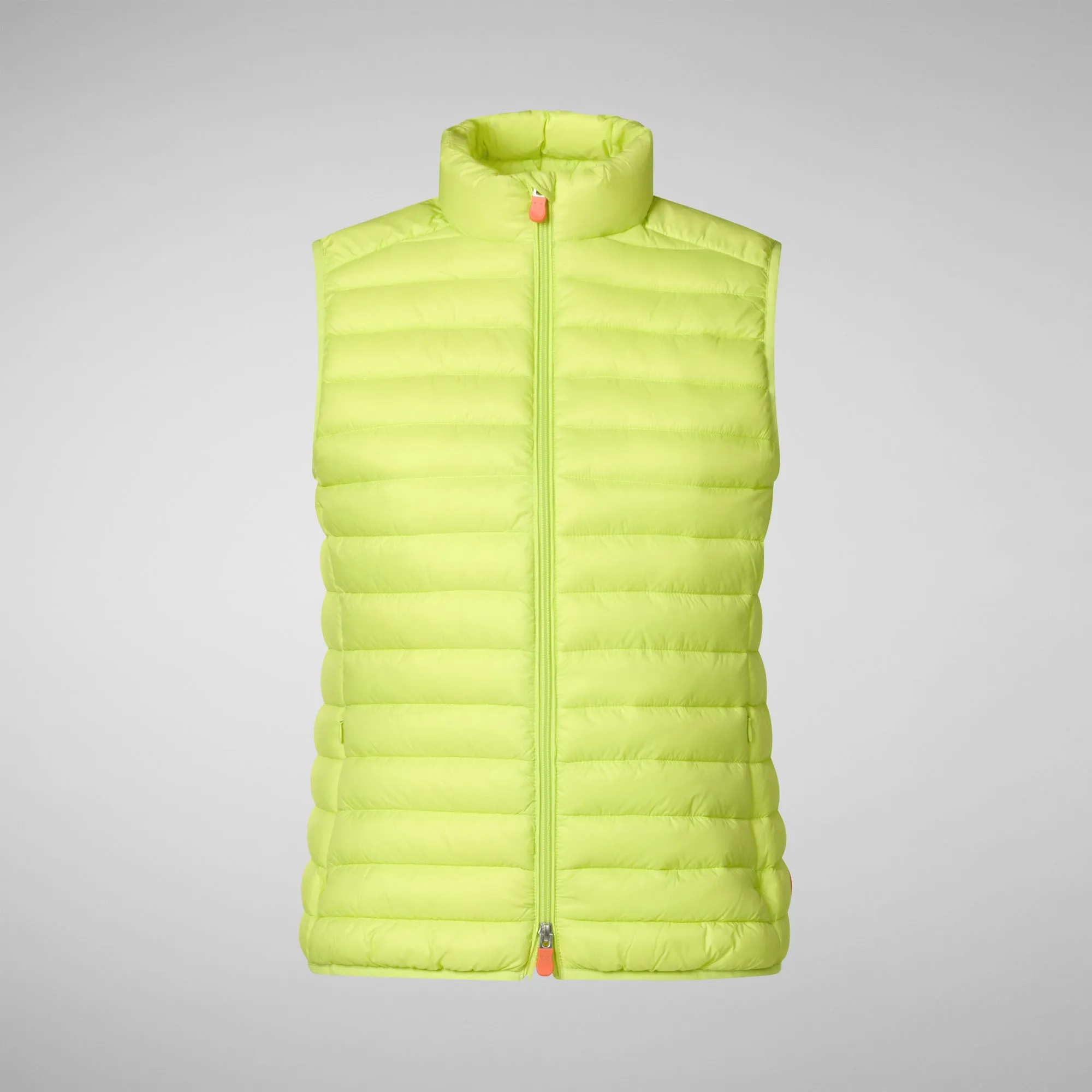 Women's Animal free Puffer Vest Charlotte in Lichen Green