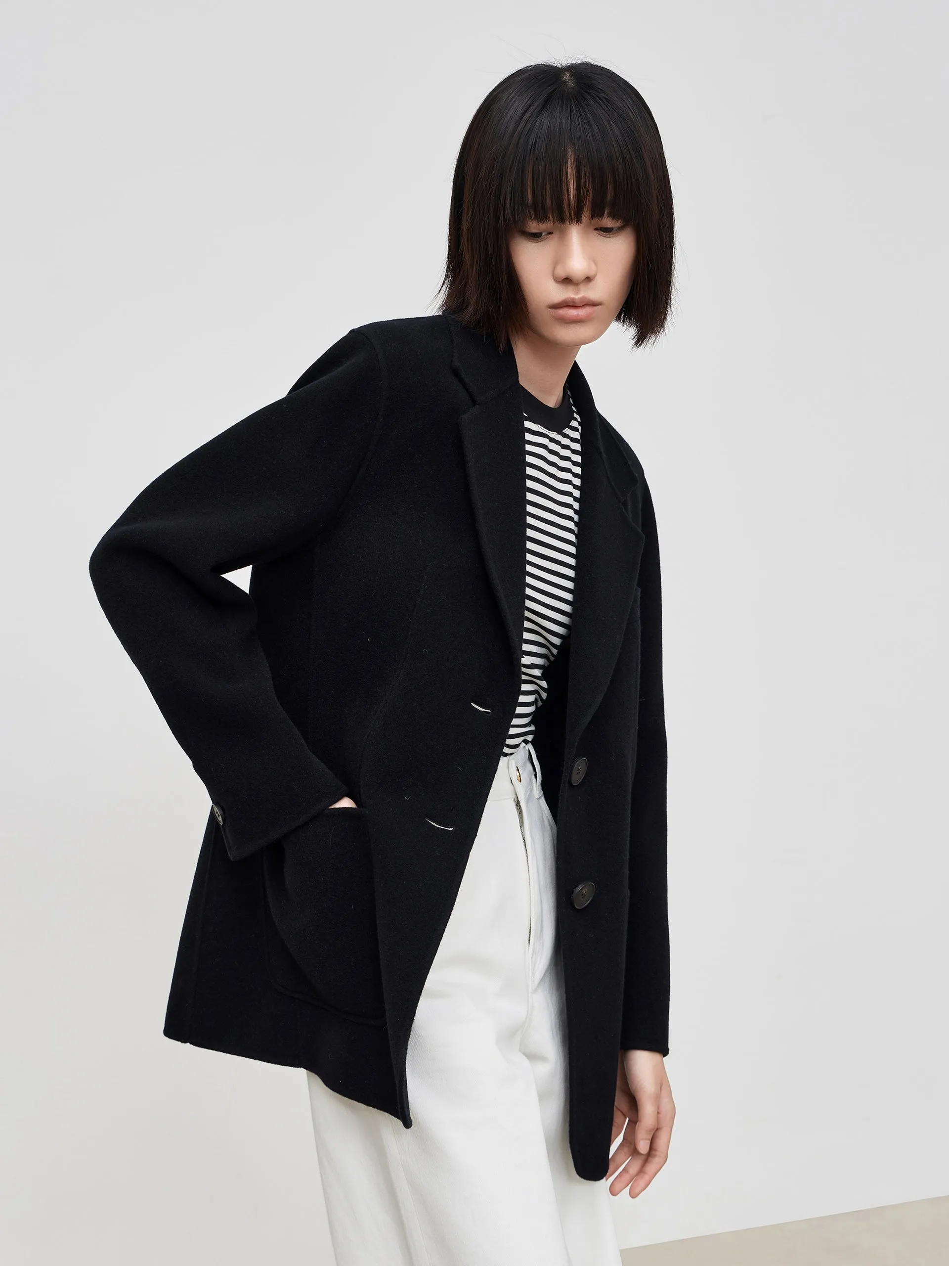 Wool Structured Blazer Coat